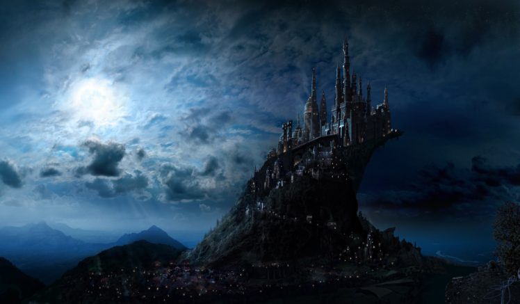 fantasy art, Castle HD Wallpaper Desktop Background