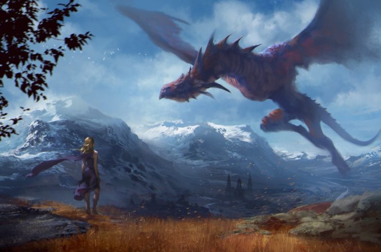 dragon, Fantasy art HD Wallpaper Desktop Background