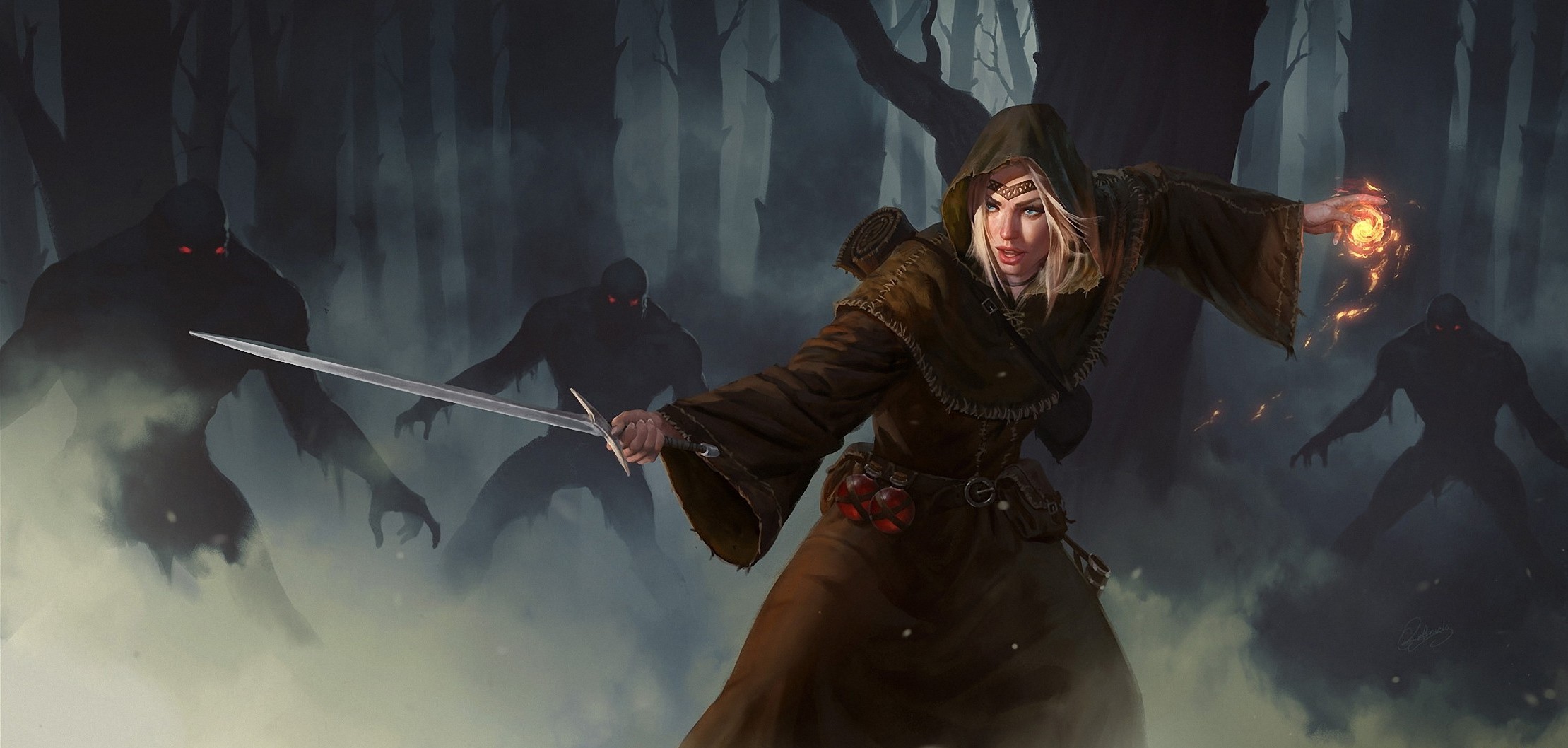 fantasy art, Artwork, Sword Wallpaper