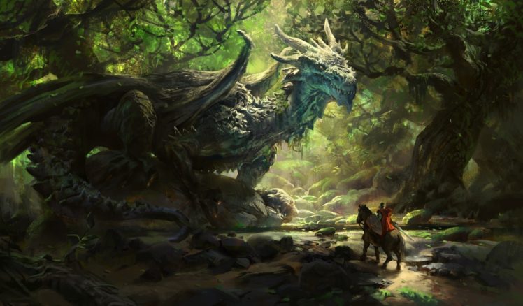 fantasy art, Dragon, Artwork HD Wallpaper Desktop Background