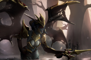heroes, Queen of Pain, Defense of the ancient, Dota, Dota 2, Valve, Valve Corporation, Fantasy art, Wings