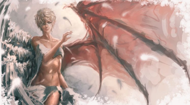 demon, Angel, Artwork, Fantasy art HD Wallpaper Desktop Background