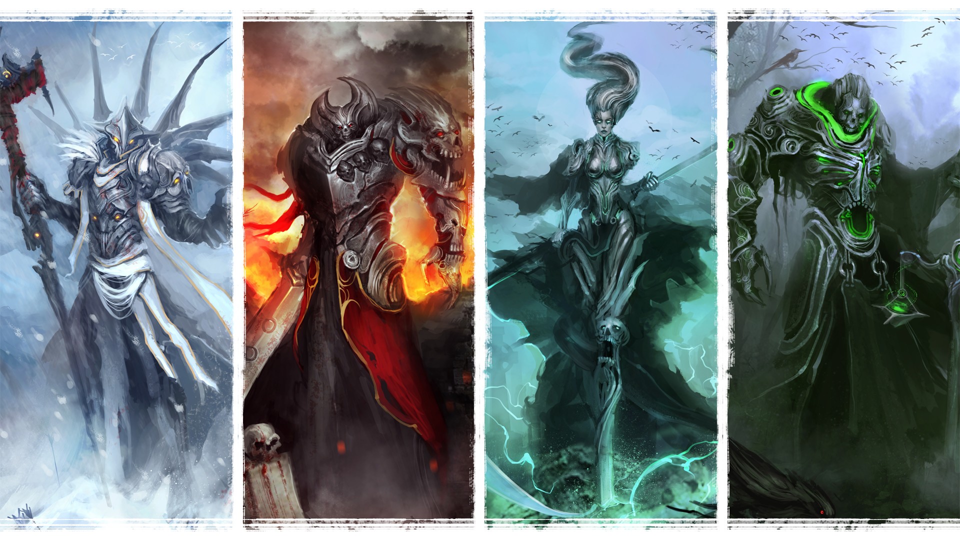 fantasy art, Artwork, Four Horsemen of the Apocalypse Wallpaper