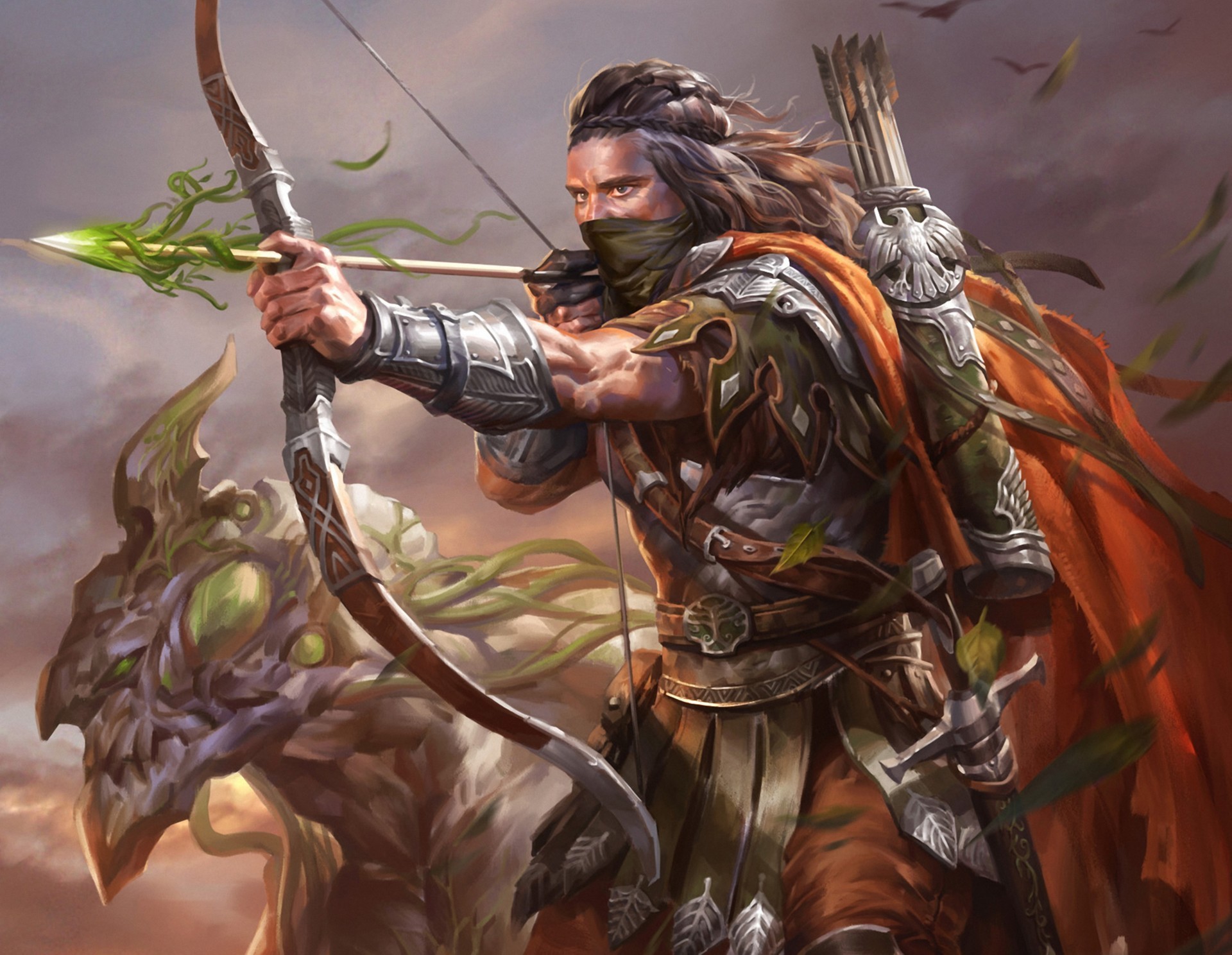 warrior, Archers, Legend of the Cryptids, Artwork, Fantasy art, Armor, Arrows Wallpaper