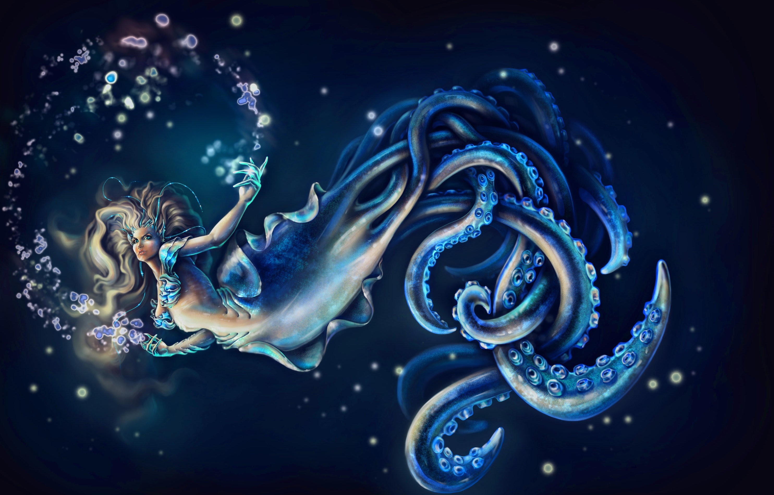 mermaids, Fantasy art, Artwork Wallpaper