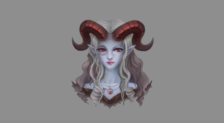 horns, Fantasy art, Artwork HD Wallpaper Desktop Background