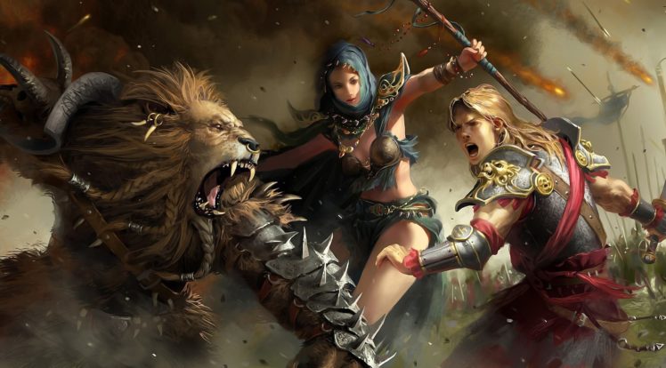 warrior, Fantasy art, Artwork HD Wallpaper Desktop Background