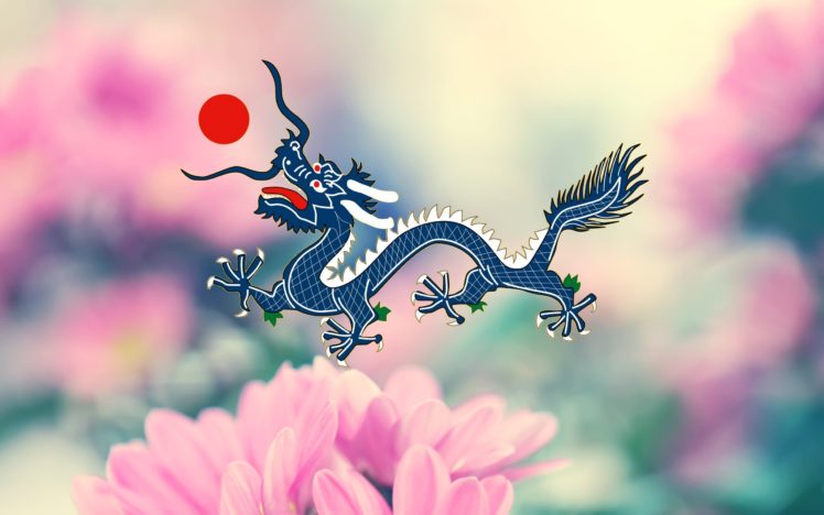 flowers, Dragon HD Wallpaper Desktop Background