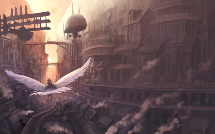 steampunk, Fantasy art, Artwork HD Wallpaper Desktop Background