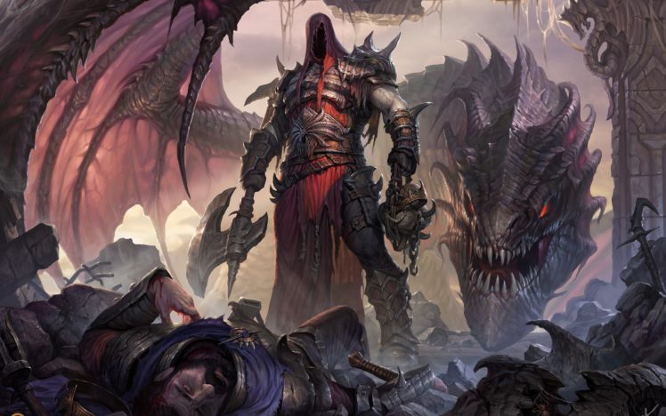 heroes, Dragon, Fantasy art HD Wallpaper Desktop Background