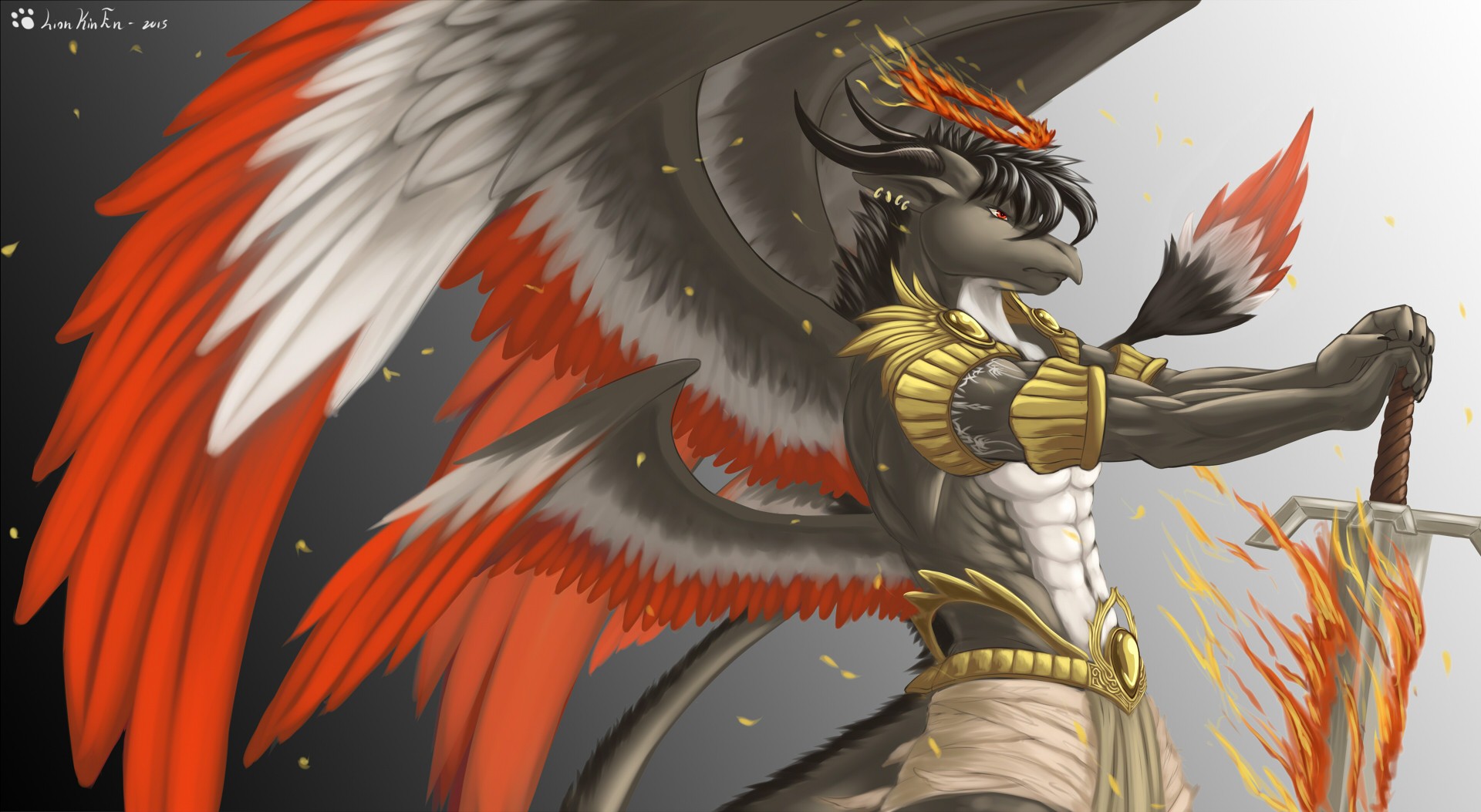 Anthro, Furry, Sword, Wings, Dragon Wallpapers HD / Desktop and Mobile