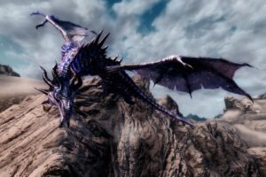 fantasy art, Dragon, The Elder Scrolls V: Skyrim