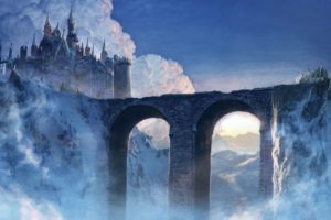 fantasy art, Castle, Bridge, Artwork