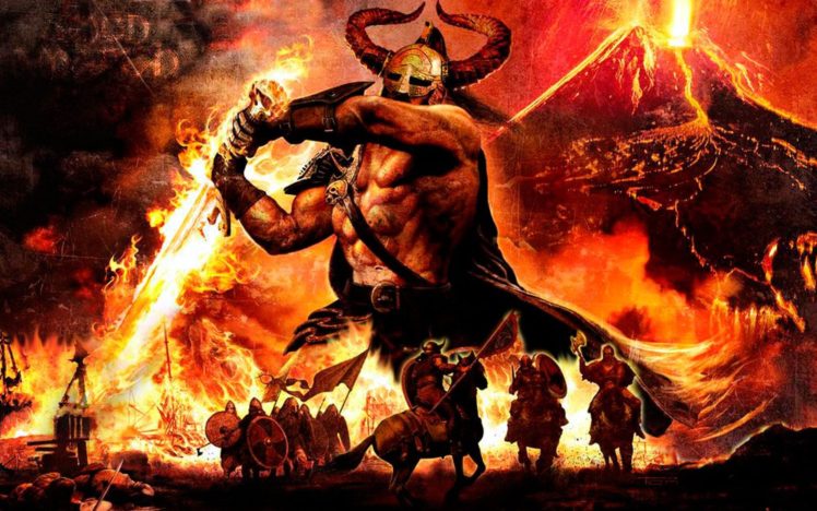 warrior, Amon Amarth, Melodic death metal, Vikings, Battle, Fantasy Battle, Digital art, Fantasy art, Death metal, Viking metal, Viking death metal, Medieval HD Wallpaper Desktop Background
