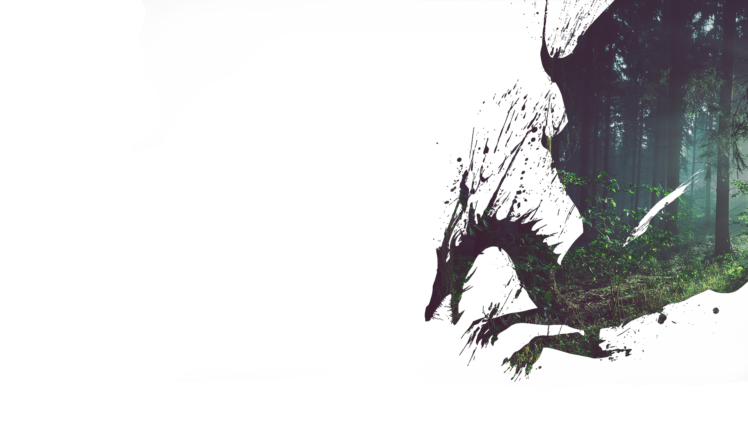 dragon, Double exposure, Dragon Age HD Wallpaper Desktop Background