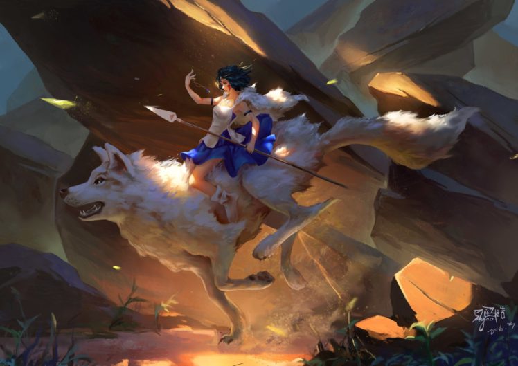 fantasy art, Artwork, Princes Mononoke HD Wallpaper Desktop Background