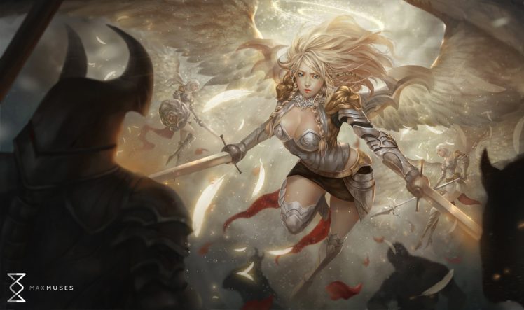 fantasy art, Angel HD Wallpaper Desktop Background