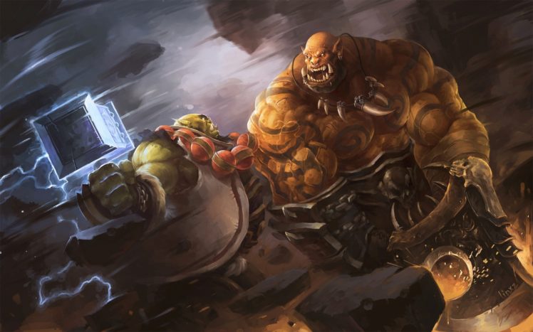 ork, World of Warcraft, Fantasy art HD Wallpaper Desktop Background