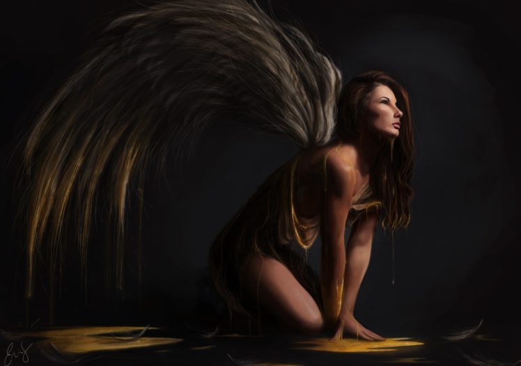 angel, Fantasy art HD Wallpaper Desktop Background