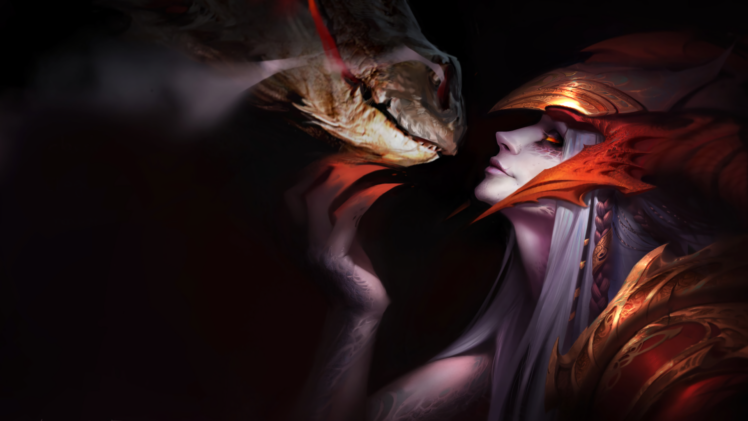Shyvana, League of Legends, Dragon HD Wallpaper Desktop Background
