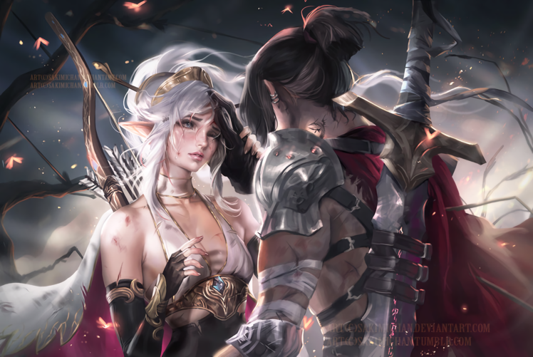 Sakimichan, Fantasy art HD Wallpaper Desktop Background