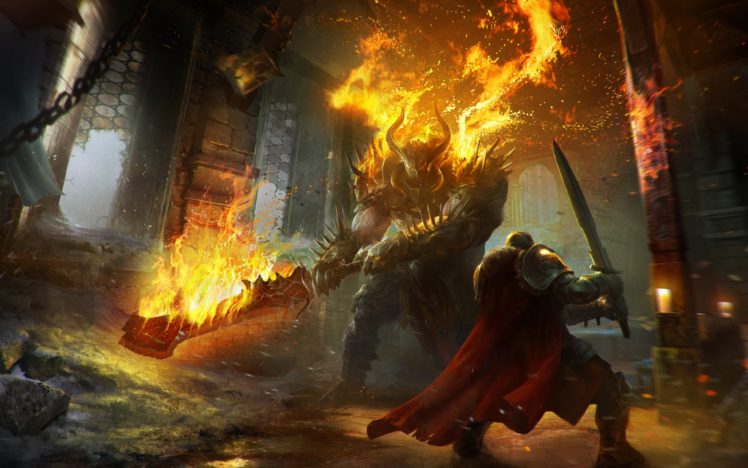 artwork, Fantasy art, Demon, Knights, Lords of the Fallen HD Wallpaper Desktop Background