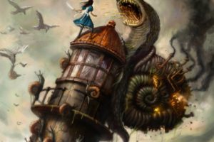 Alice, Snail, Alice: Madness Returns, Fire, Light house, Video games, Fantasy art