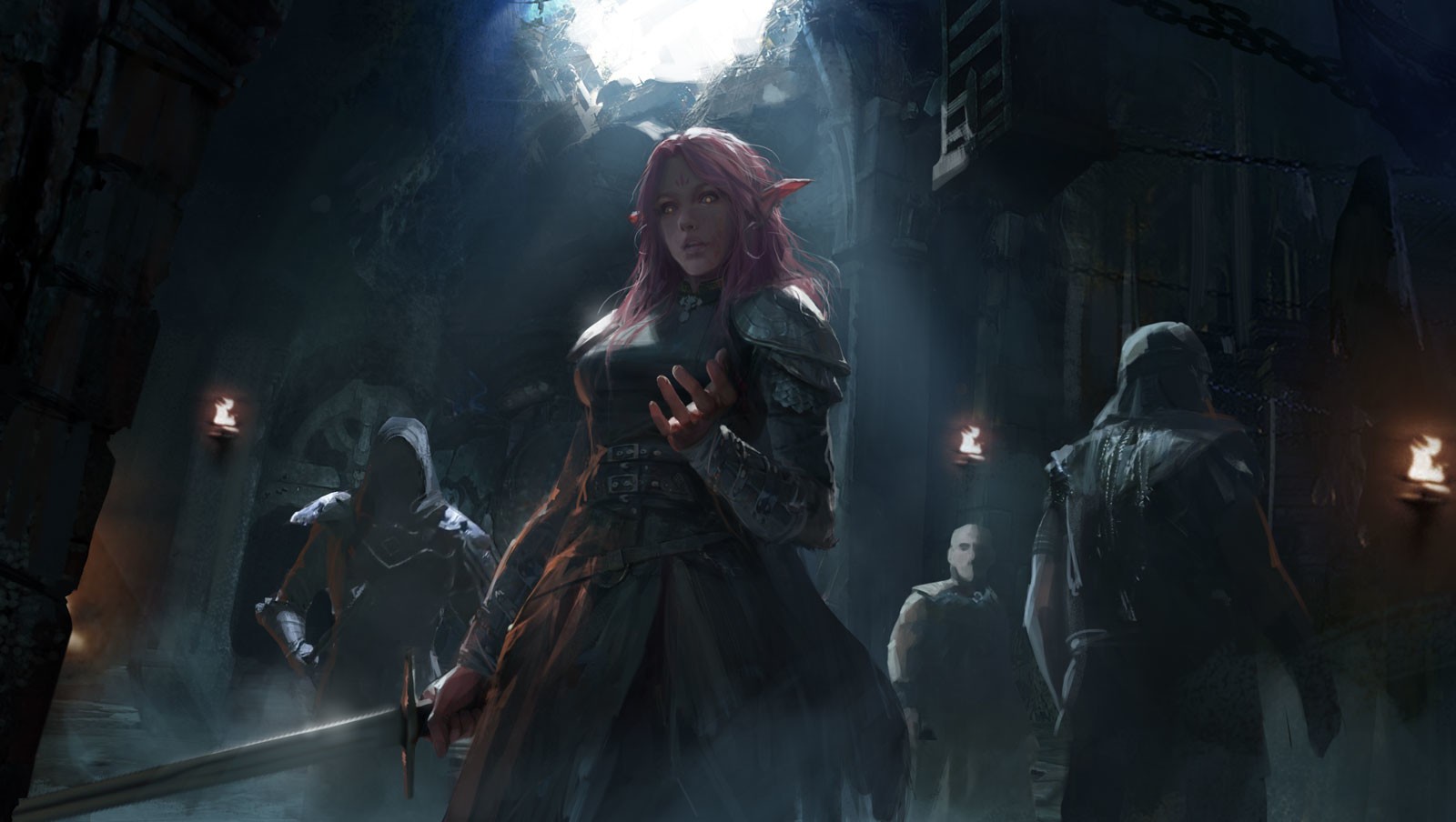 warrior, Elves, Fantasy art Wallpaper