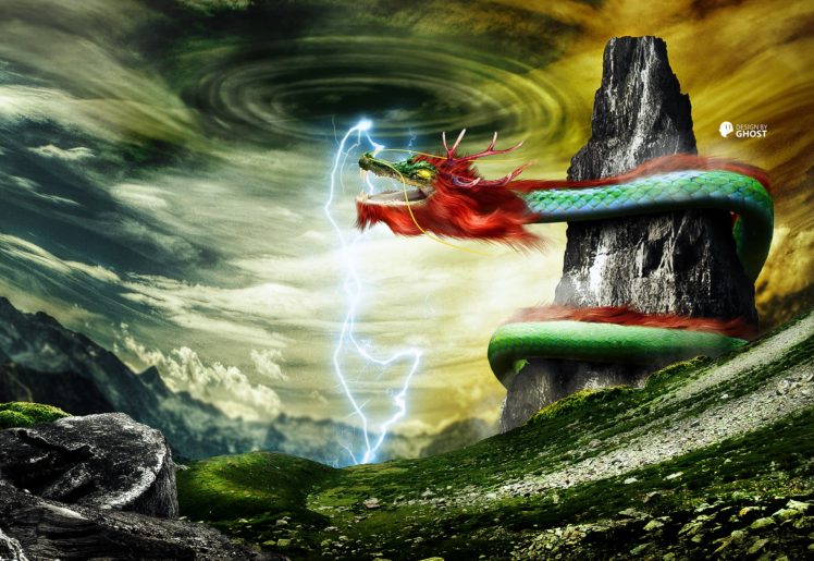 dragon, Fantasy art, Digital art HD Wallpaper Desktop Background