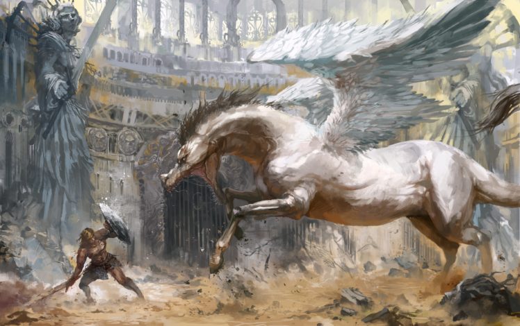 Pegasus, Fantasy art, Artwork HD Wallpaper Desktop Background