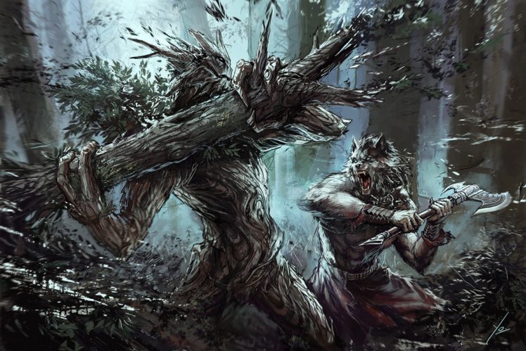 werewolves, Fantasy art, Artwork HD Wallpaper Desktop Background