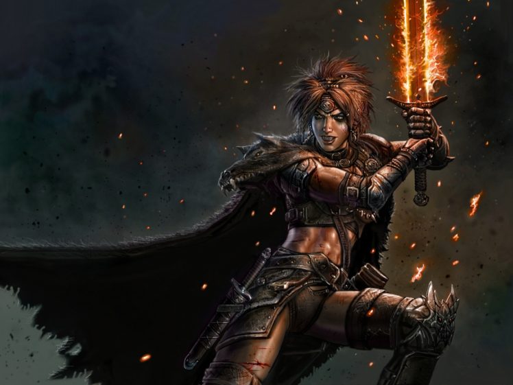 warrior fantasy girl fantasy art sword artwork wallpapers hd desktop and mobile backgrounds