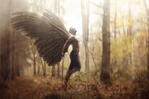 men, Fantasy art, Angel, Wings, Shirtless