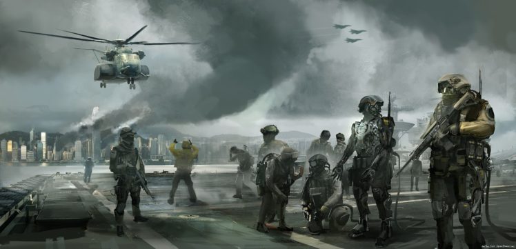 soldier, Fantasy art, Digital art, Artwork, Pixelated, Science fiction, Military, War HD Wallpaper Desktop Background