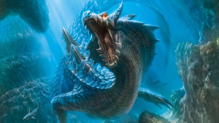 dragon, Underwater, Monster Hunter HD Wallpaper Desktop Background