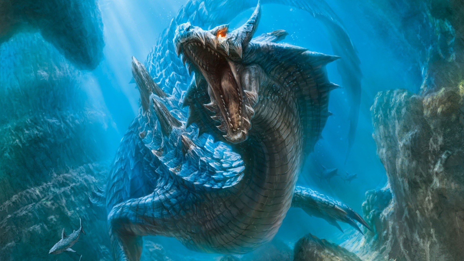 dragon, Underwater, Monster Hunter Wallpapers HD / Desktop