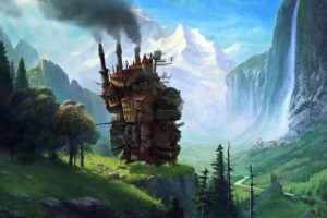Howls Moving Castle, Mash ups, Digital art, Fantasy art