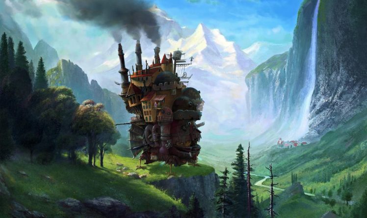 Howls Moving Castle, Mash ups, Digital art, Fantasy art HD Wallpaper Desktop Background