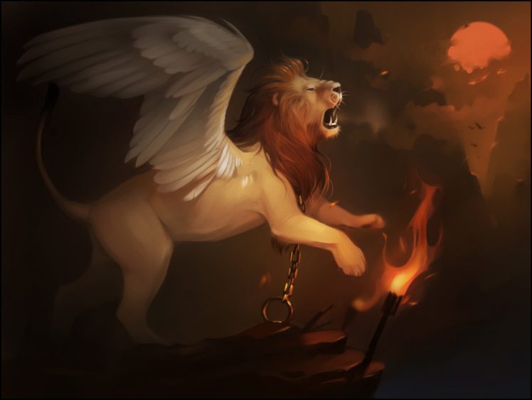 lion, Fantasy art, Creature, Artwork HD Wallpaper Desktop Background