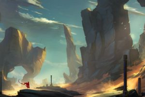 desert, Fantasy art, Landscape, Artwork, Journey (game)