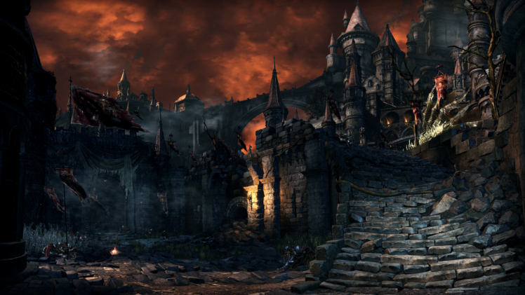 Dark Souls III, Dragon Barracks, Video games, Lothric, Screen shot HD Wallpaper Desktop Background