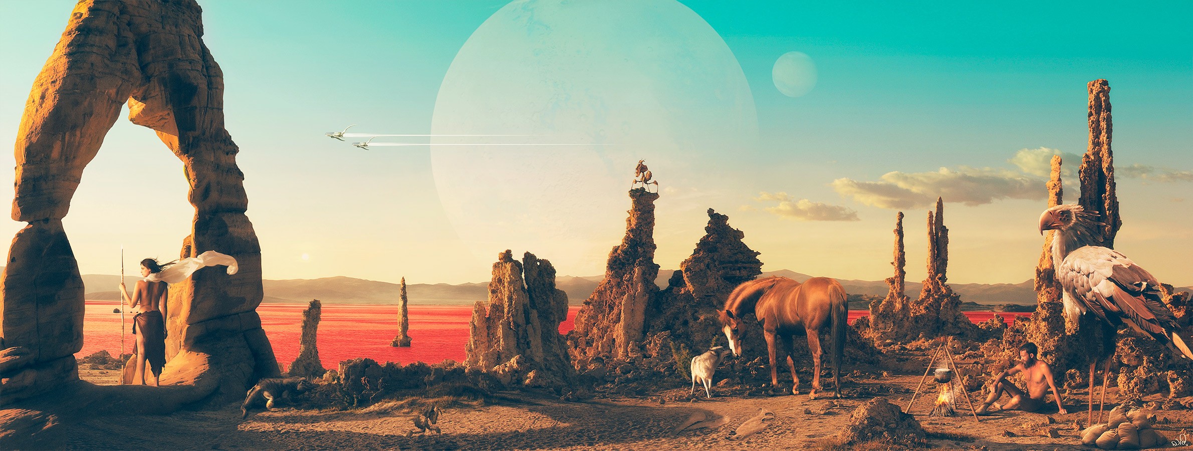 science fiction, Fantasy art Wallpaper