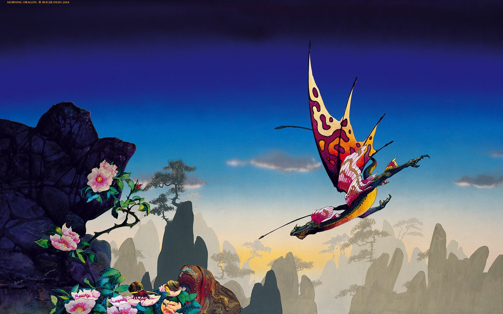 Roger Dean, Dragon, Fantasy art Wallpaper