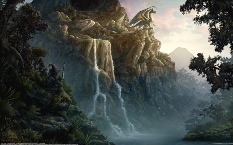 artwork,   landscape, Fantasy art, Dragon, Chimera HD Wallpaper Desktop Background