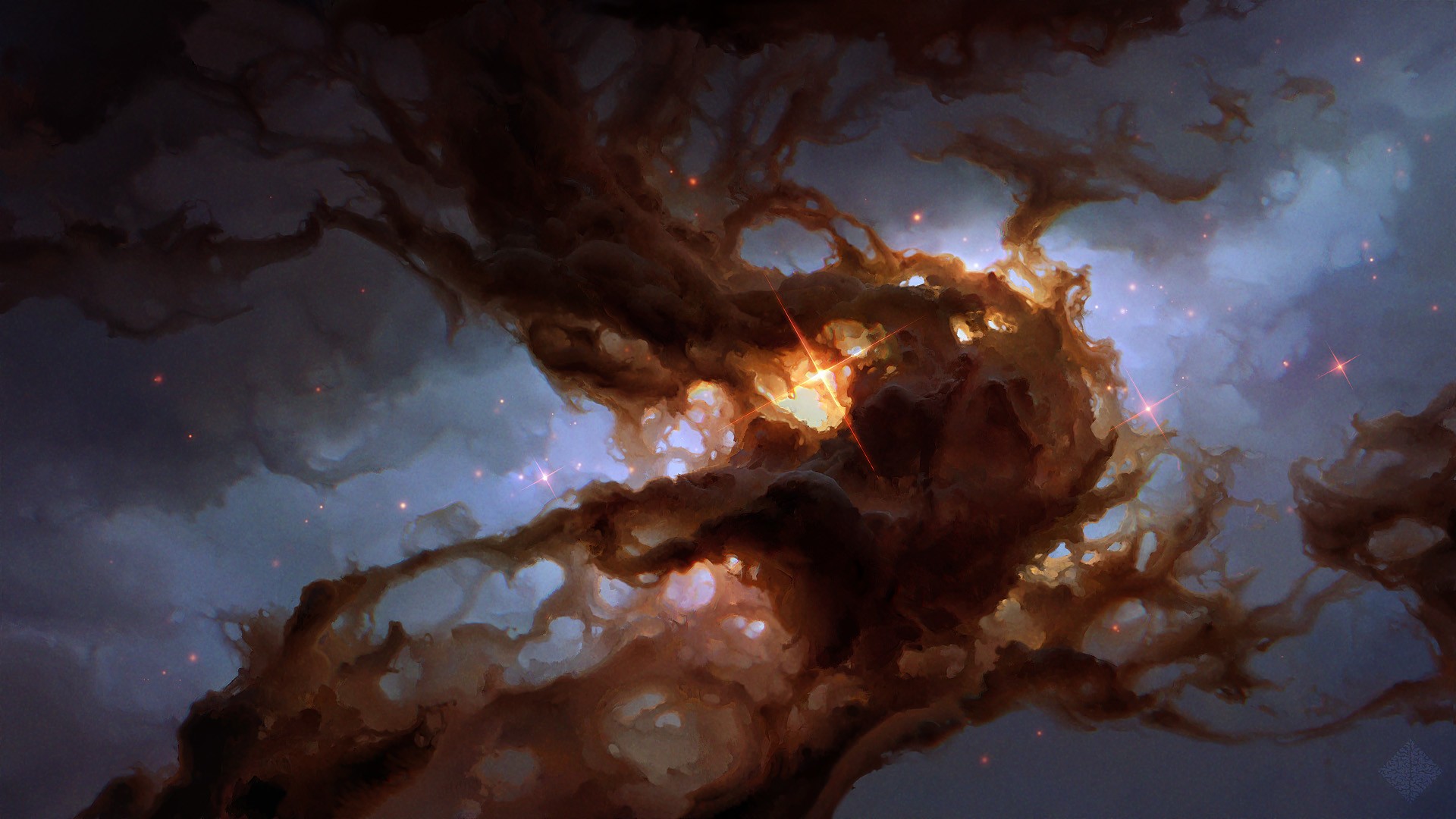 nebula, Space, Fantasy art Wallpaper