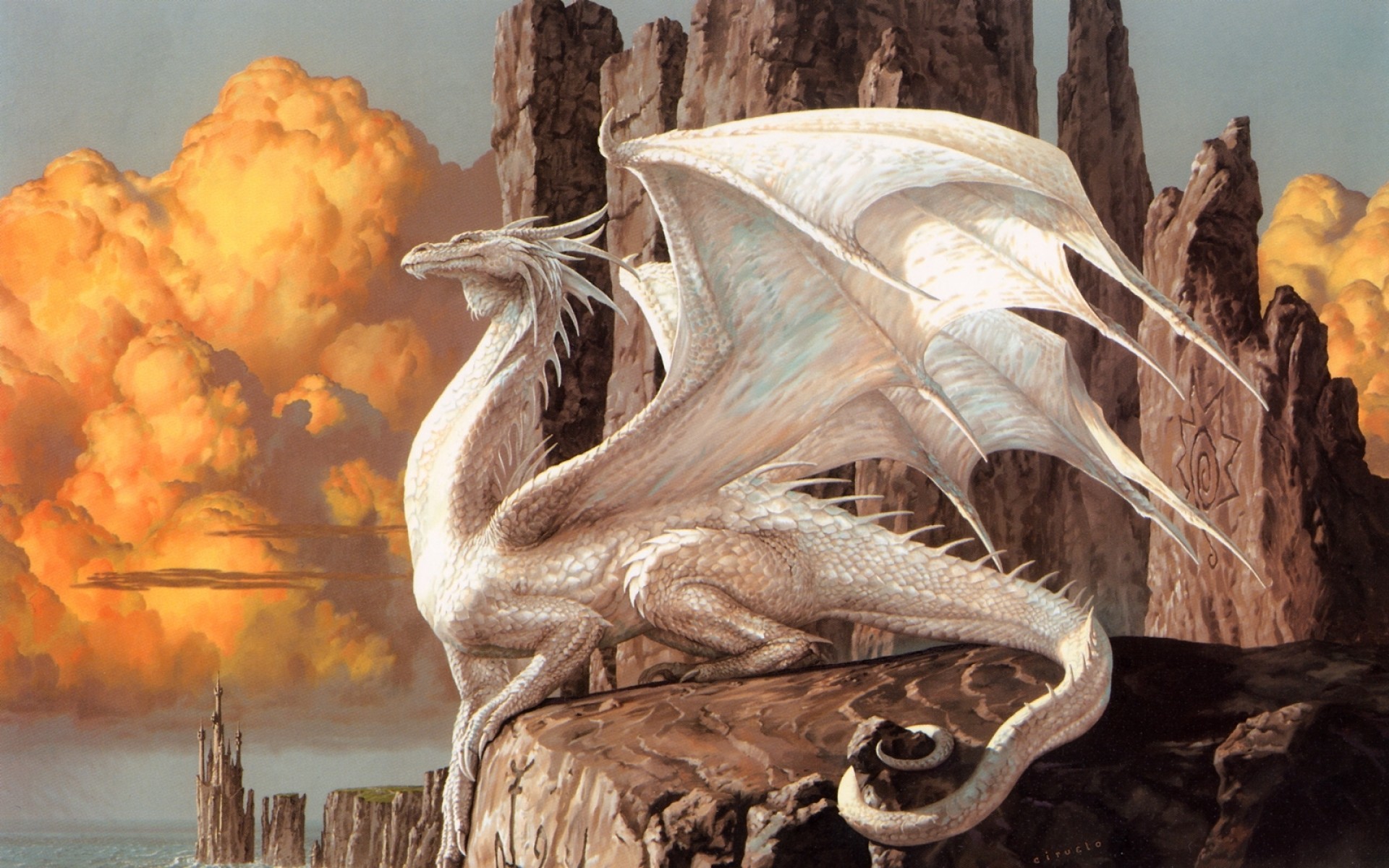 dragon, Fantasy art, Wings Wallpaper