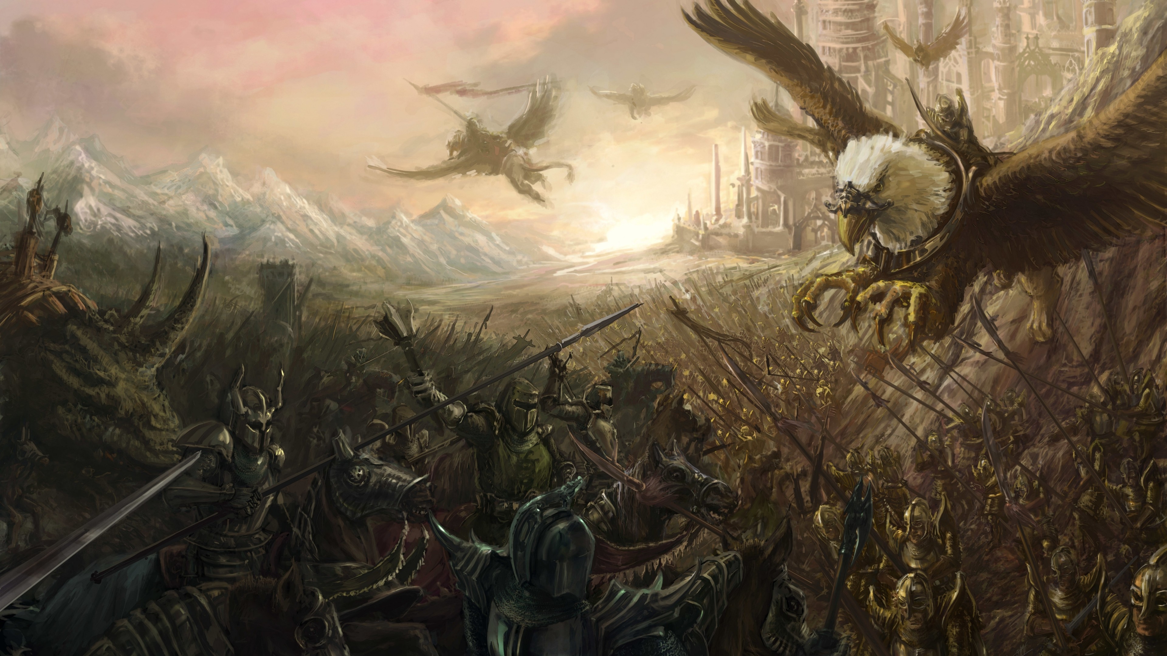 warrior, Fantasy art, Creature, Battle, Battlefields Wallpapers HD