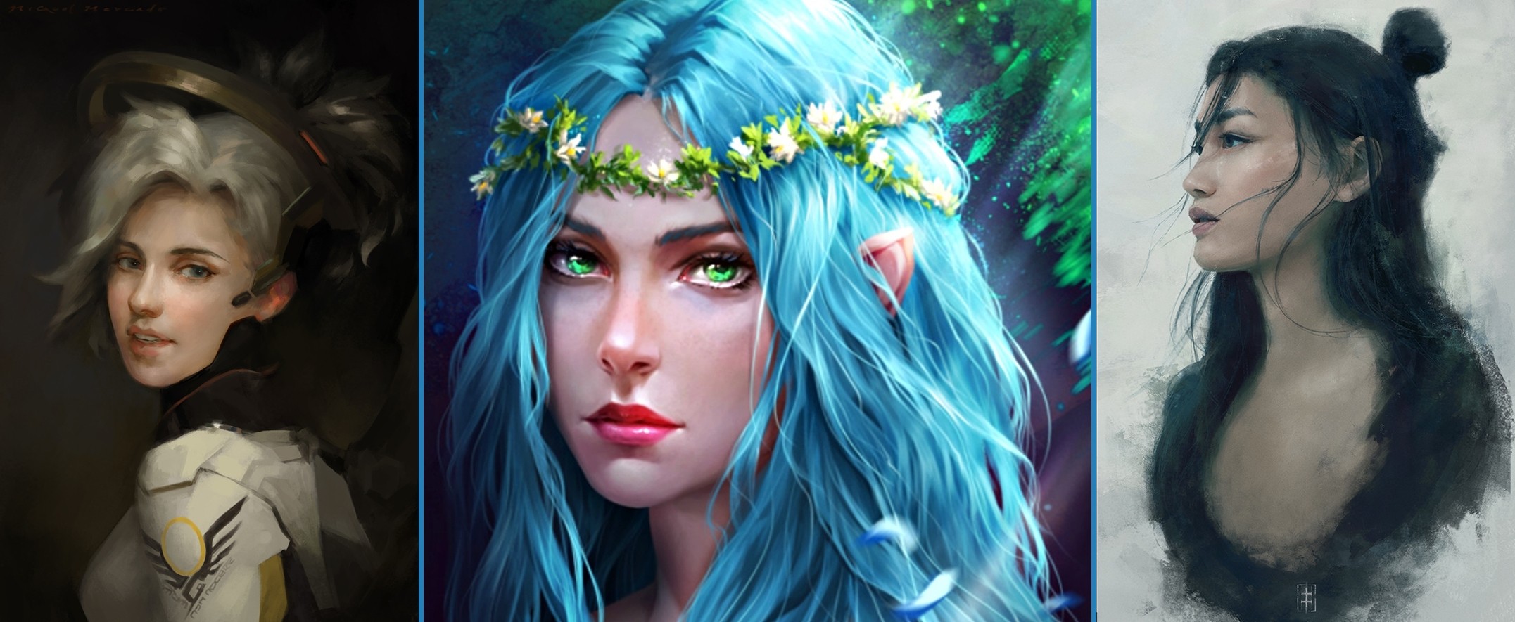 artwork, Fantasy art, Fantasy girl, Collage, Overwatch Wallpaper