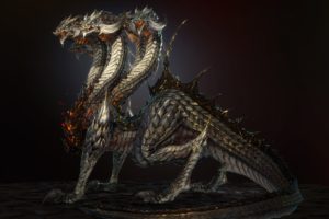 hydra, Dragon, Digital art, Fantasy art, Final Fantasy XIV: A Realm Reborn