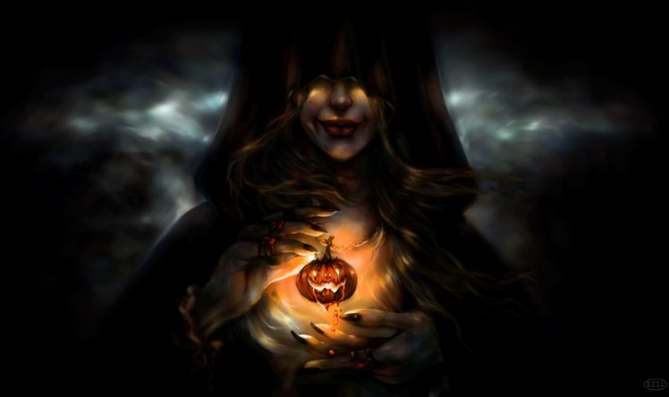 Halloween, Fantasy girl, Fantasy art HD Wallpaper Desktop Background